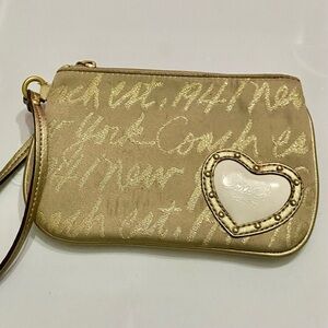 Coach Est. 1941 New York Gold Wristlet
